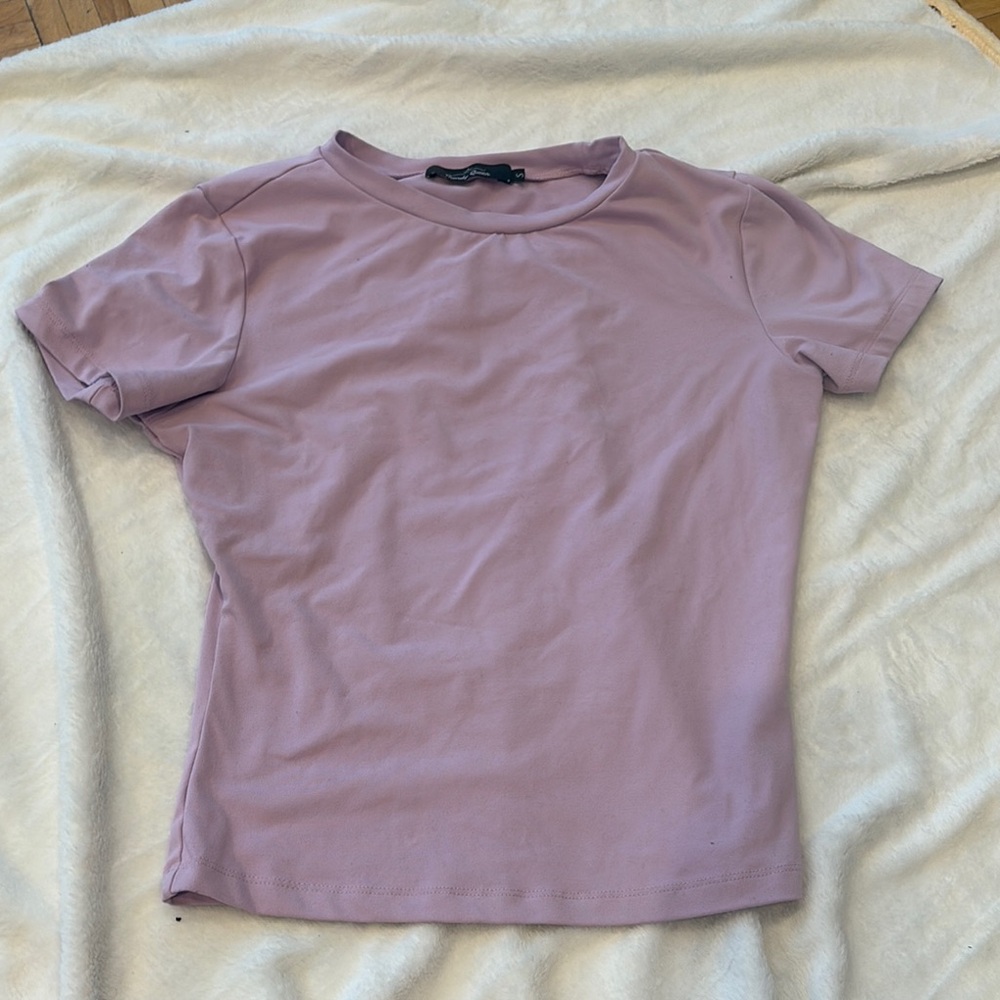 Que Purple Fitted Short Sleeve T-Shirt